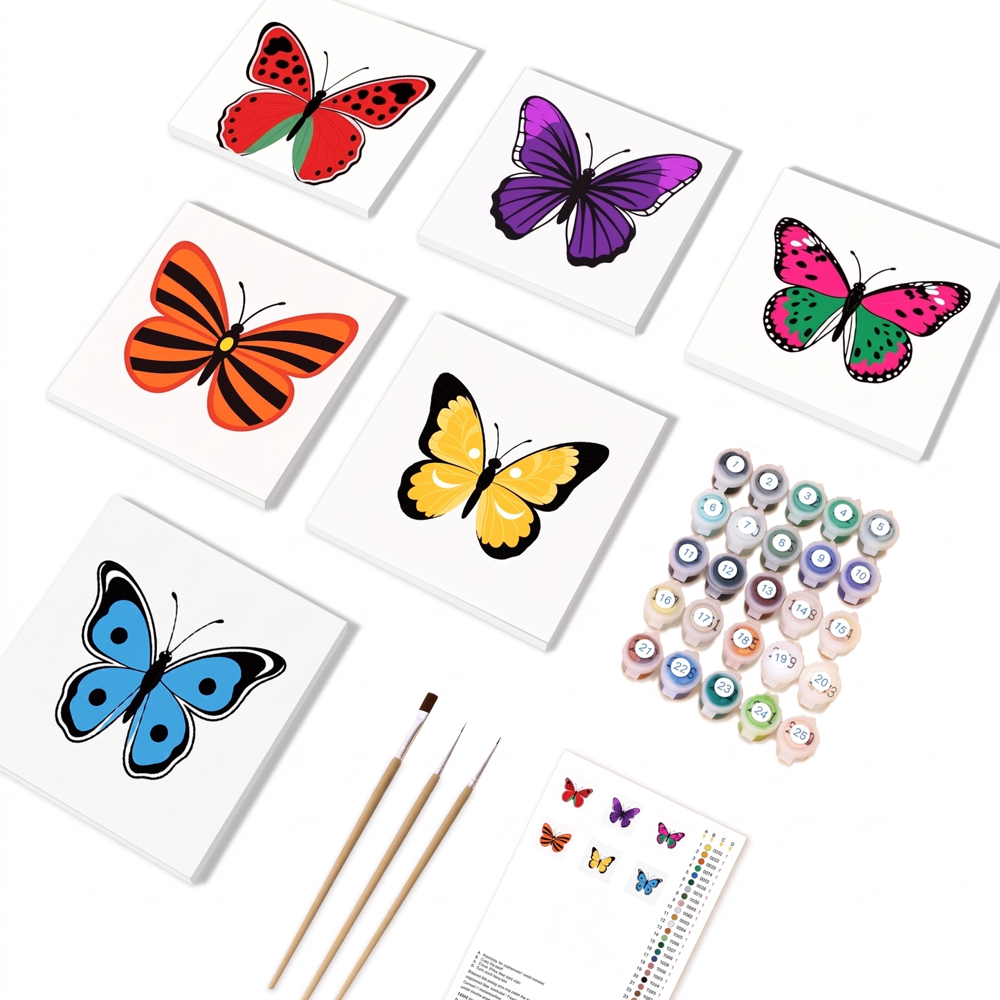 Paint by Numbers Canvas Kit (6 Canvas Set)