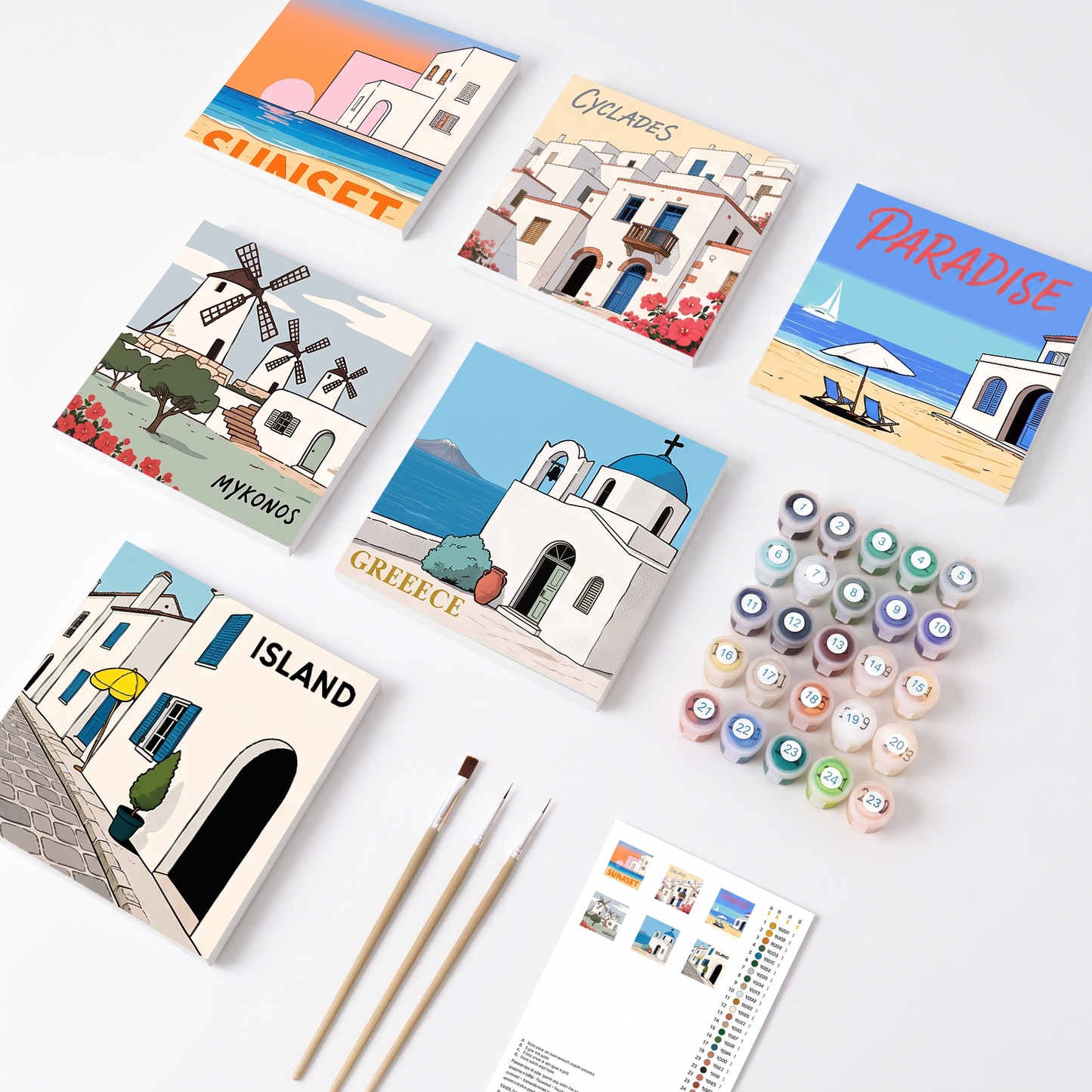 Paint by Numbers Canvas Kit (6 Canvas Set)