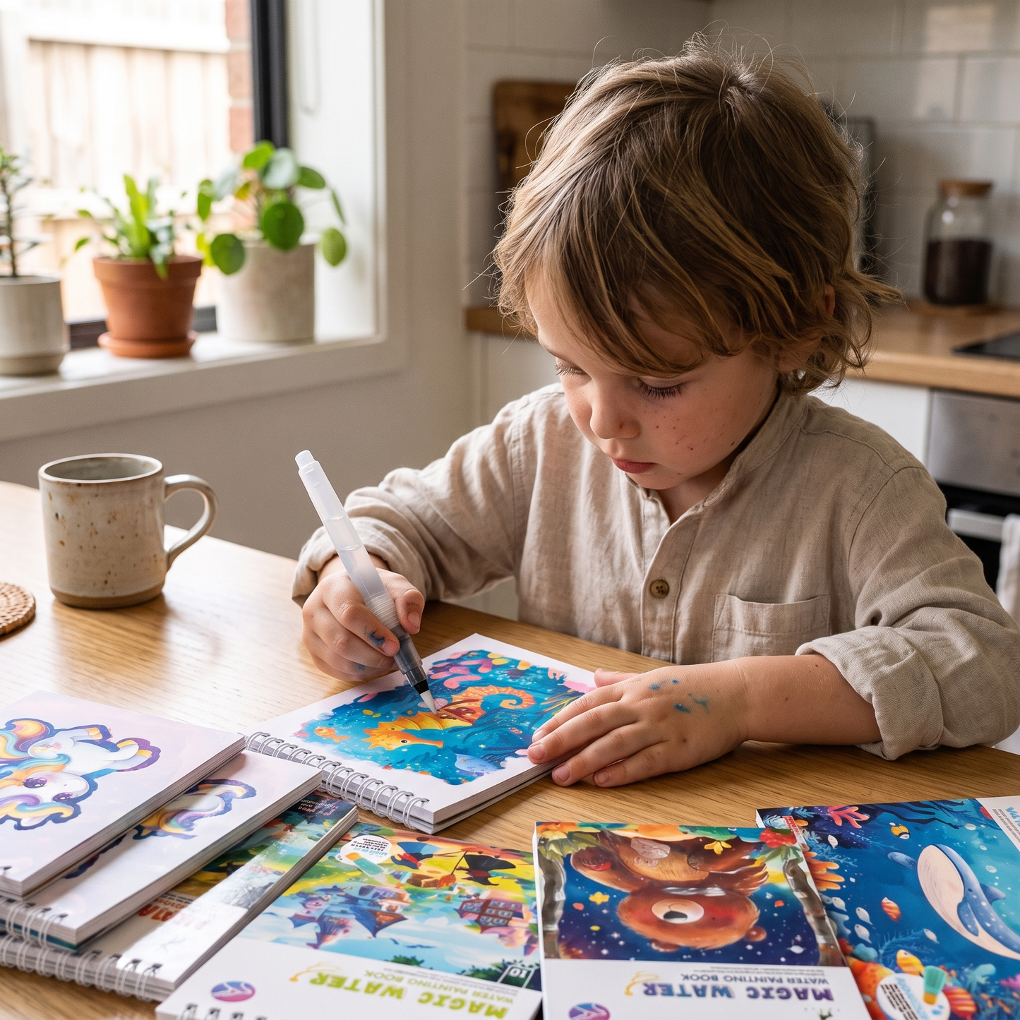 Magic Reusable Water Colouring Book for Kids