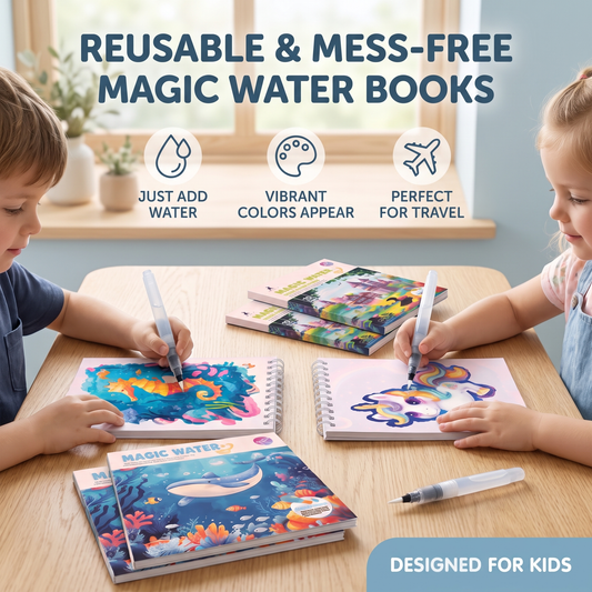 Magic Reusable Water Colouring Book for Kids