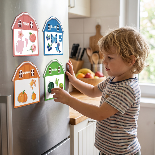 Farm Fridge Magnets Learning Set for Kids